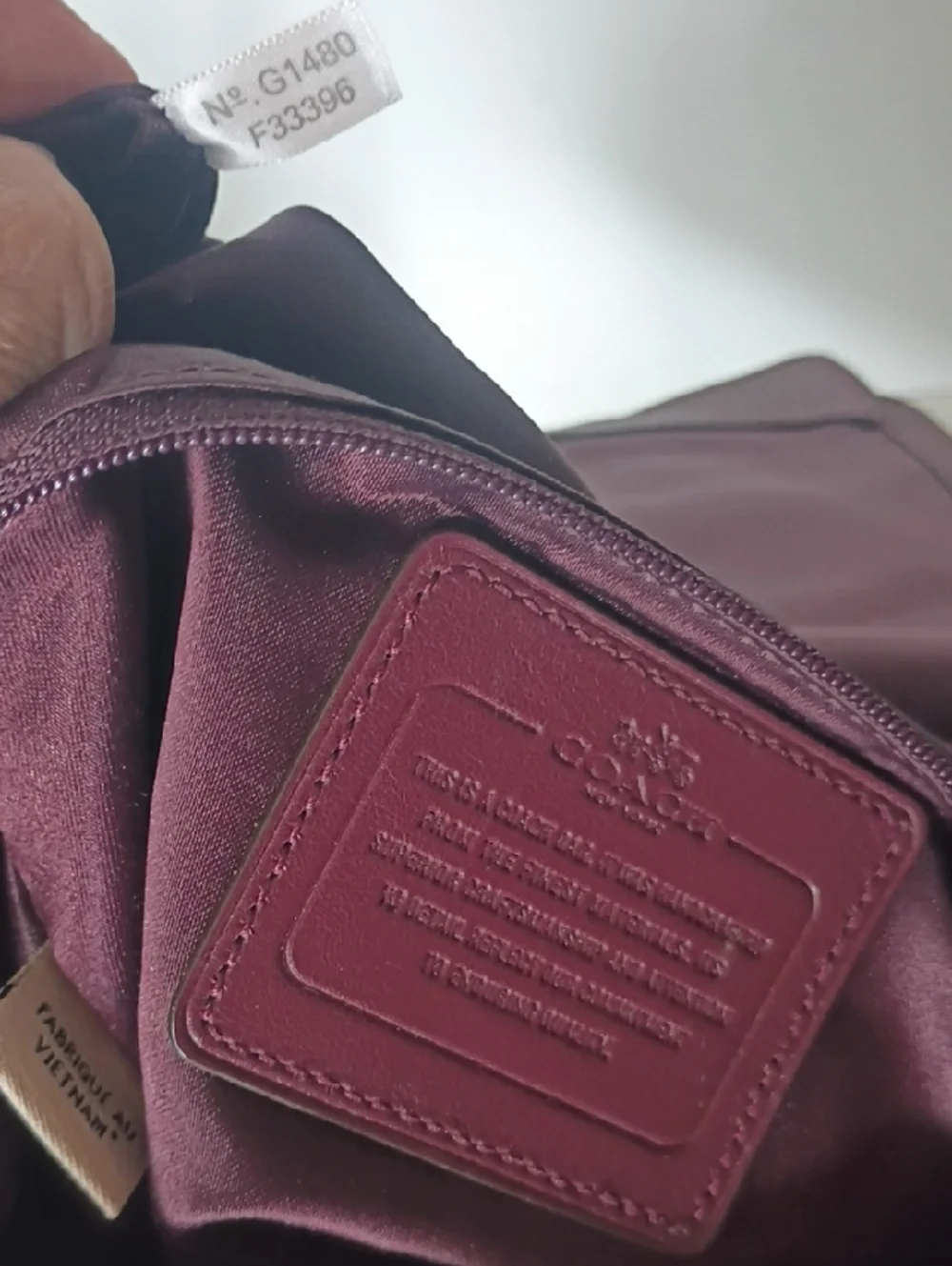 Coach Taylor Burgundy Suede & Exotic Python Flap Crossbody Bag Purse - Picture 11 of 13